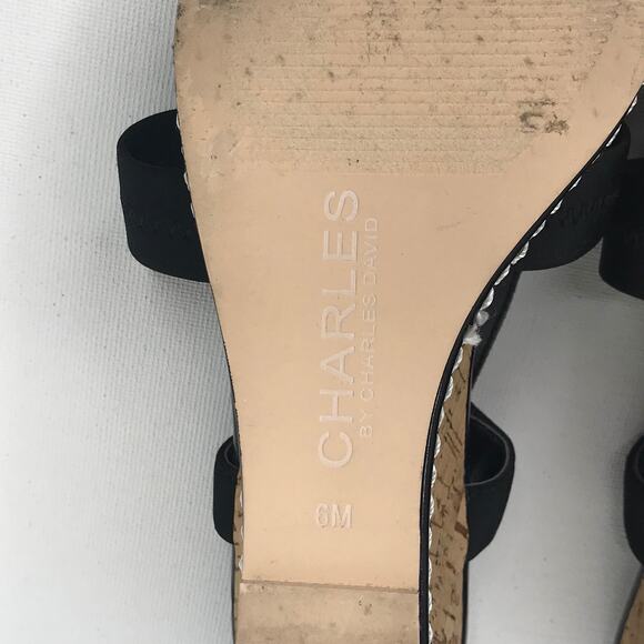 Charles By Charles David Hyper Wedge Sandal Black - Picture 10 of 11